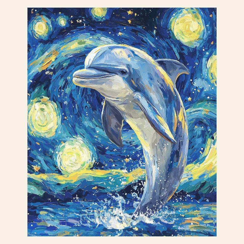 Delfin Van Gogh Style Starry