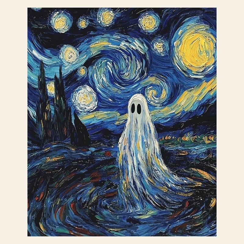Ghost Van Gogh Style Starry Night