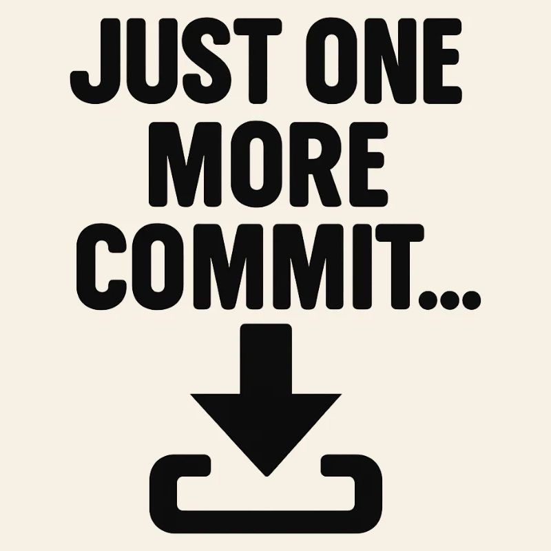 Just One More Commit – Funny Programmer T-Shirt