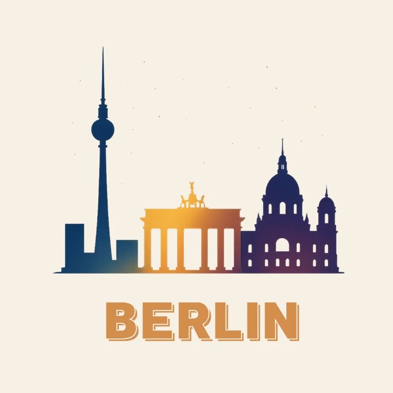 Berlin Skyline Gradient