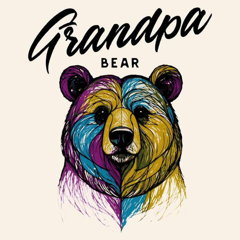 Rainbow Bear Split Grandpa Bear