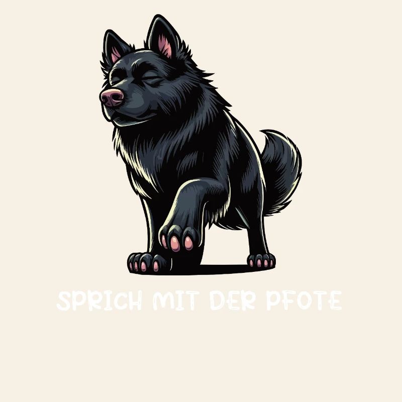 Sprich mit der Pfote Schwarzer Schäferhund 