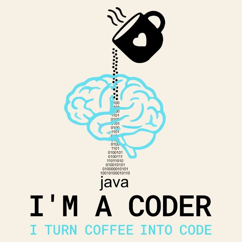 T-shirt Coder : Du café dans le code – Nerdy Programmie