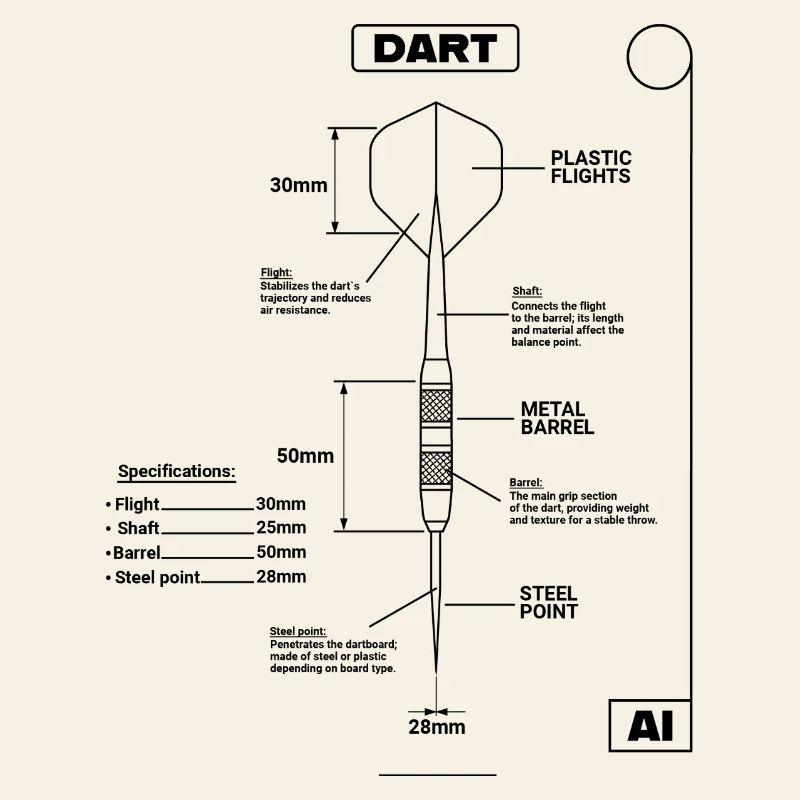 Plan de Fléchettes, Fléchettes