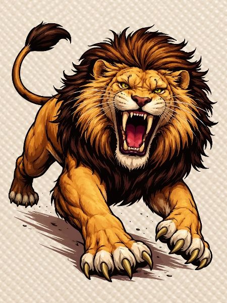 Fierce Lion Comic