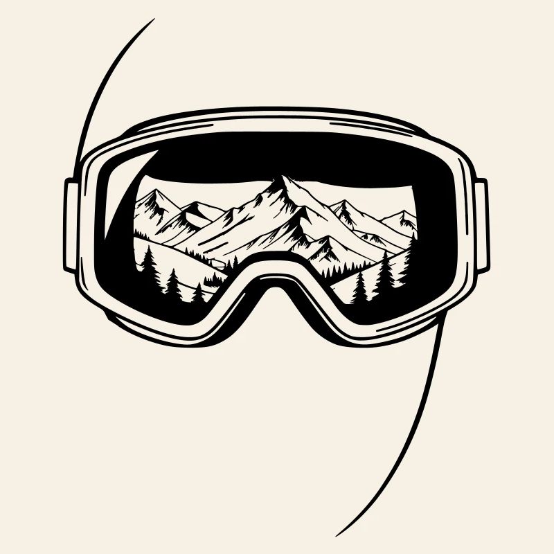 Gipfelblick Skibrille Grafik