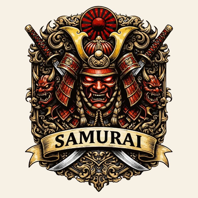 Samurai Crest Warrior Art
