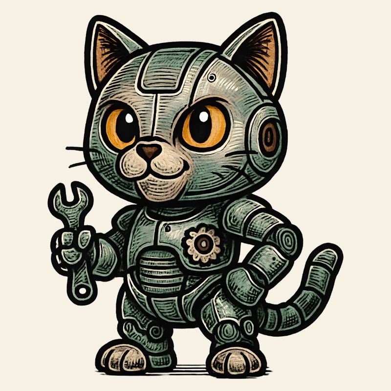 Retro RoboCat with Tools