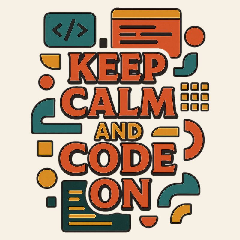 Keep Calm and Code On – Lustiges Coder Shirt