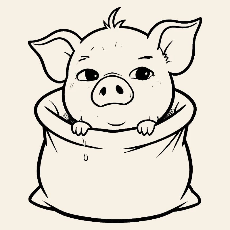 Cochon dans une poke