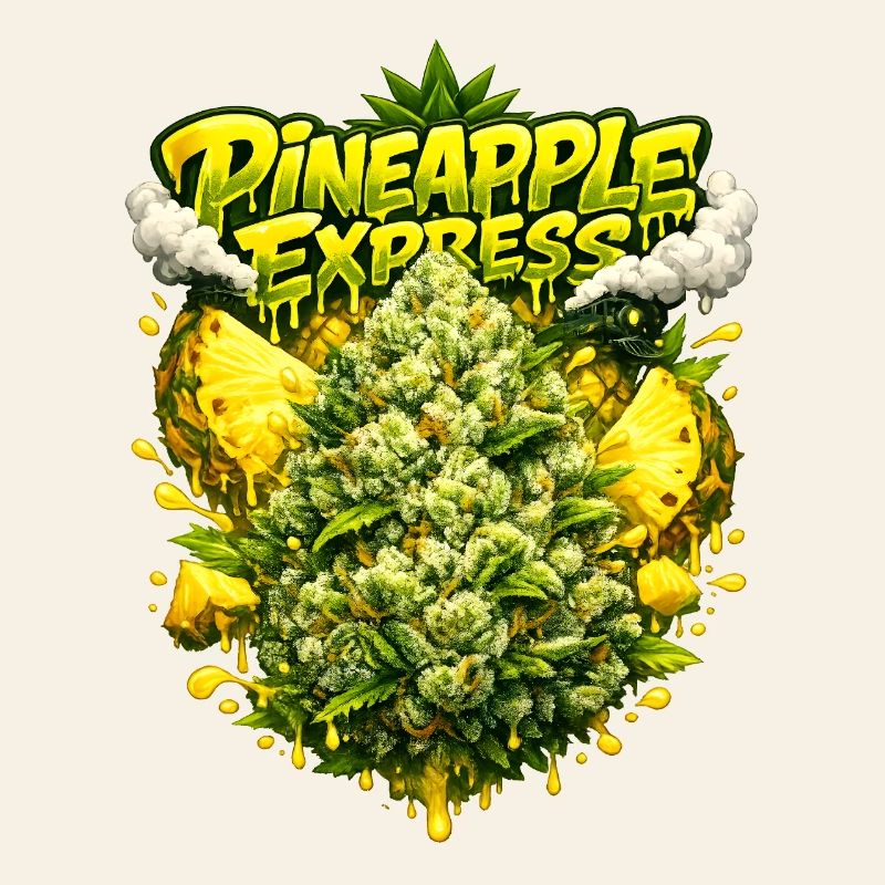 Imprimé Graffiti tropical Pineapple Express