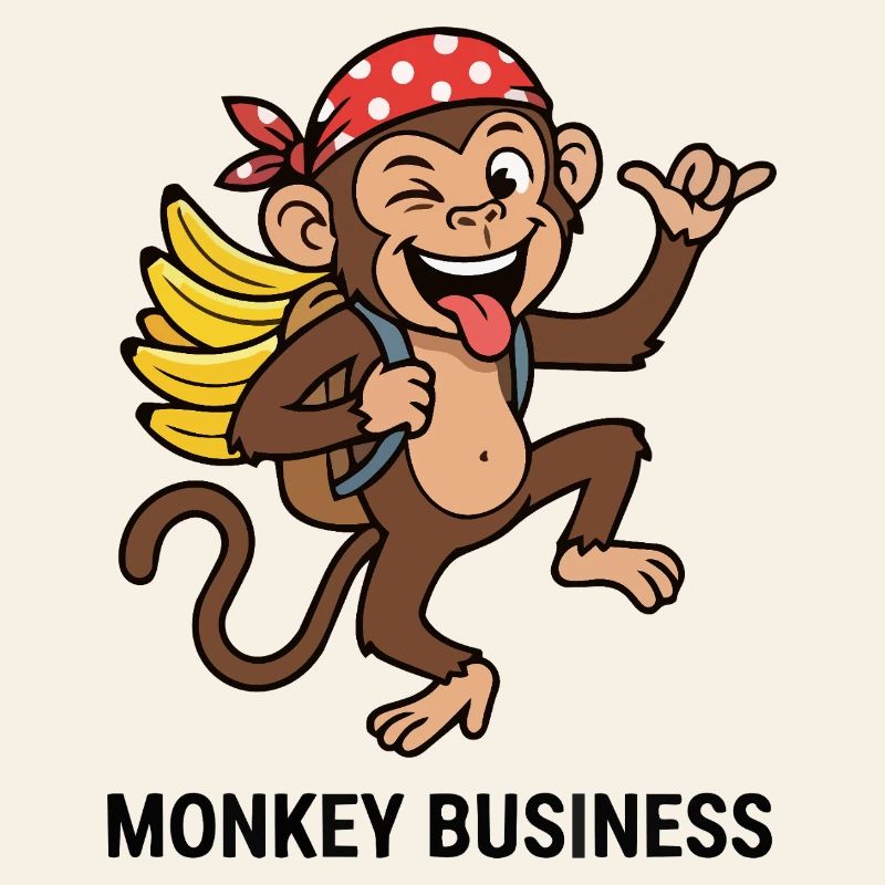 Affengeschäft Abenteuer Reisender Affe