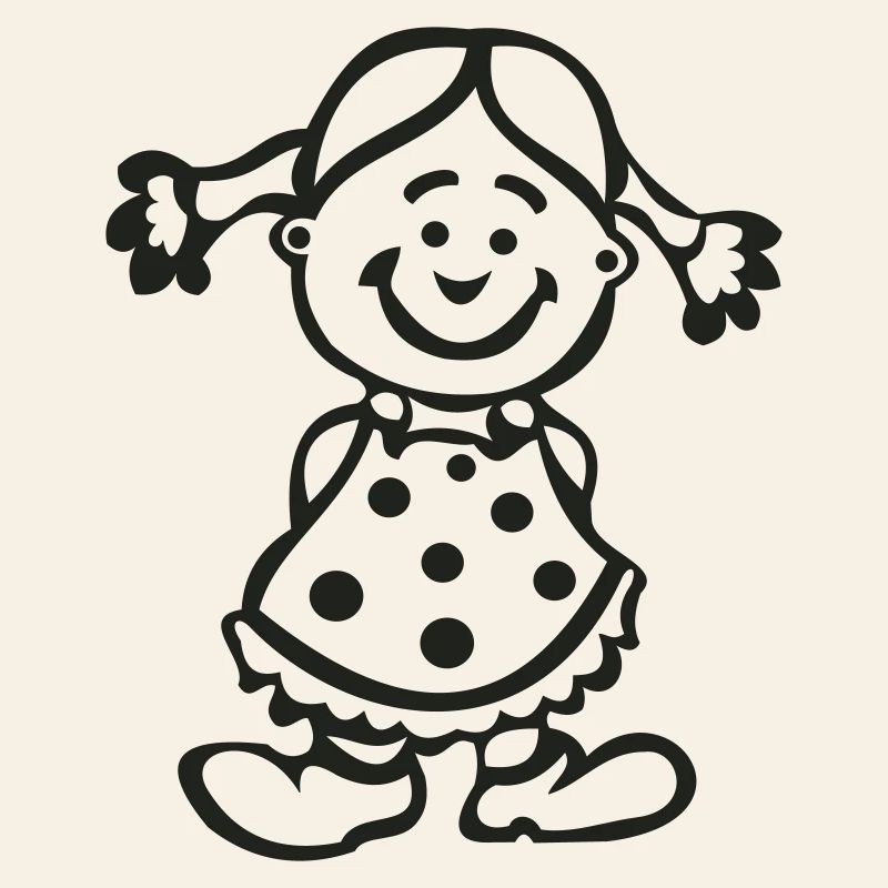 Fille joyeuse avec une robe à pois