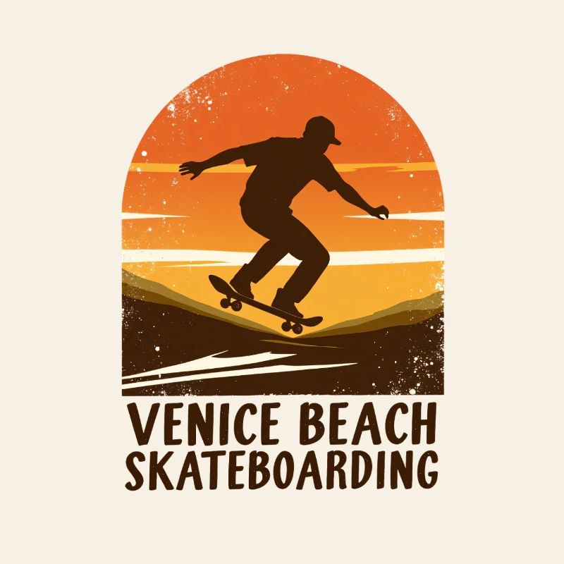 Venice Beach Sunset Skateboard