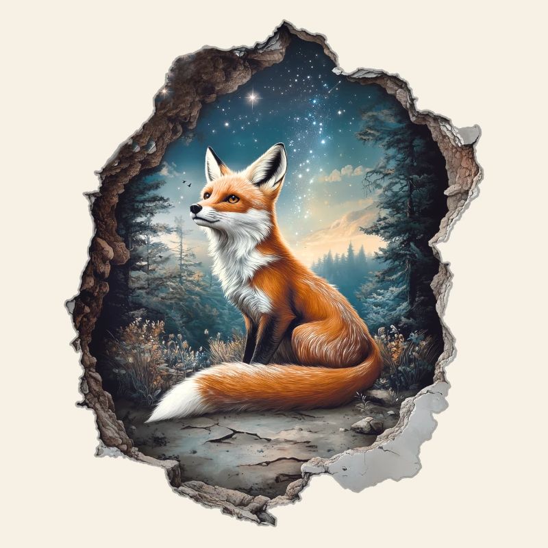 Fuchs Sterne Wald