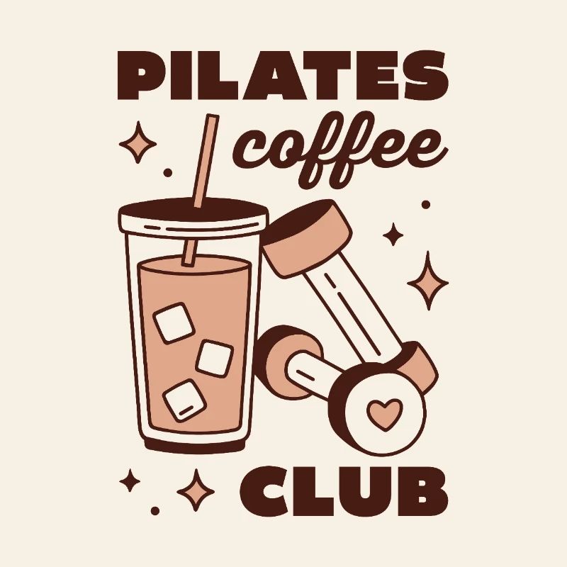 Pilates-Eiskaffee-Latte-Mädchen-Ästhetik