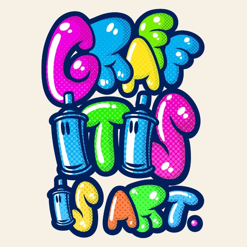 graffitis multicolors d'art