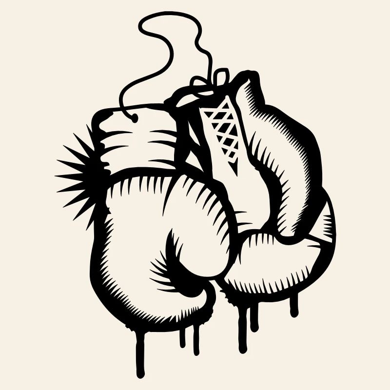 Deux gants de boxe dans le style de graffiti