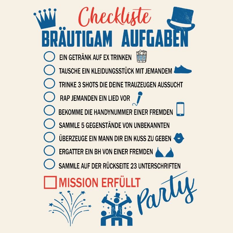 Bräutigam Checkliste