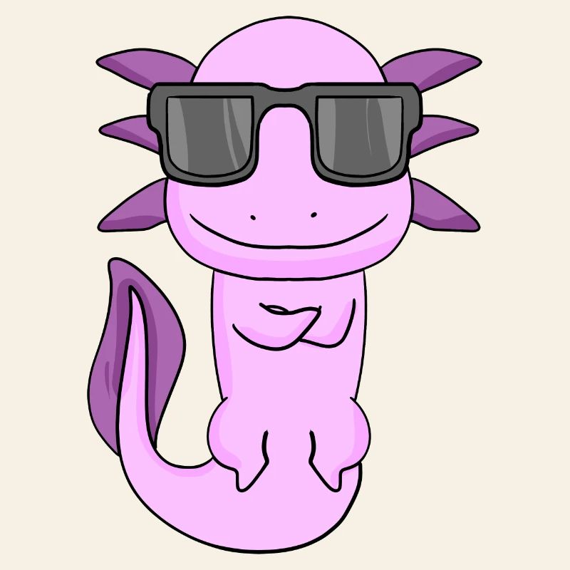 Axolotl mit Sonnenbrille