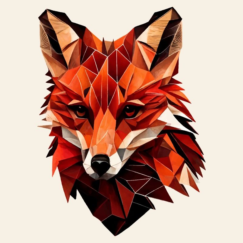 Stylized fox, Geometric