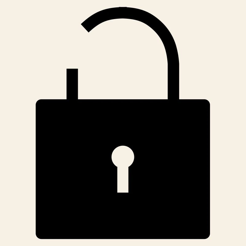 Pas de sécurité pas de sécurité verrou ouvert verrou