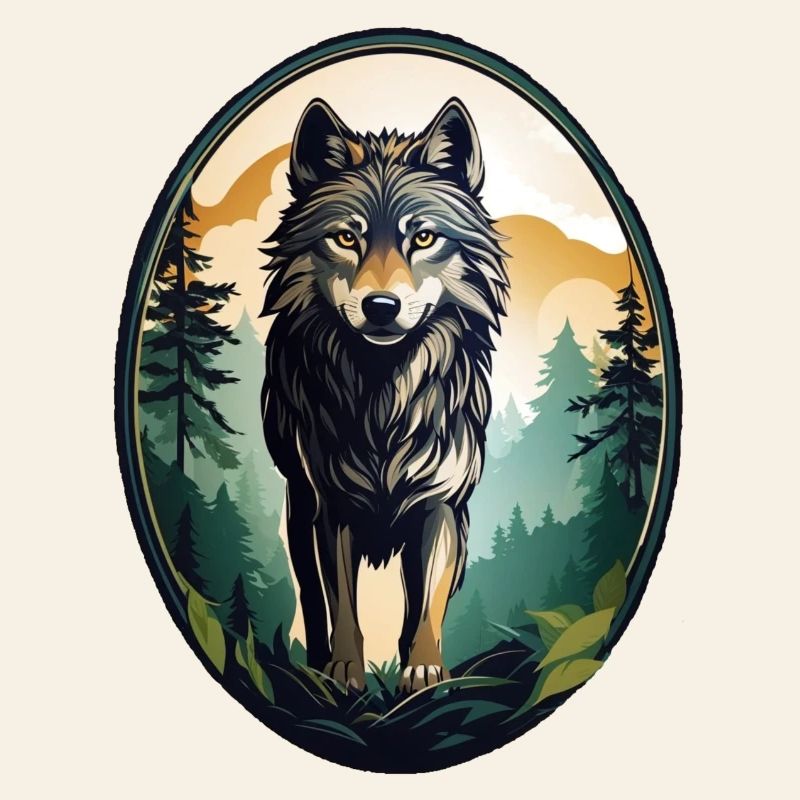 Waldbewohner Wolf