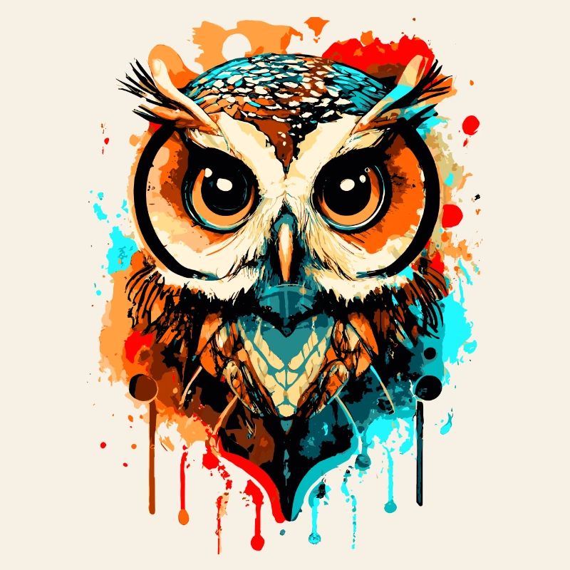 Eule Bunt - Nachteule - Schleiereule - Eulen Kauz