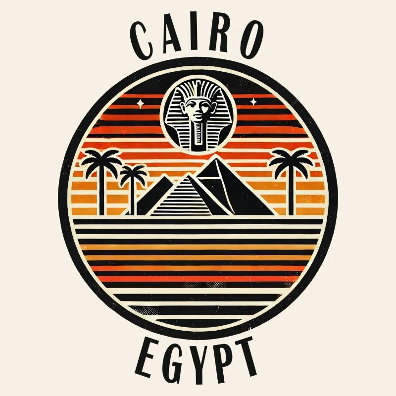 Conception de la pyramide du Caire en Égypte