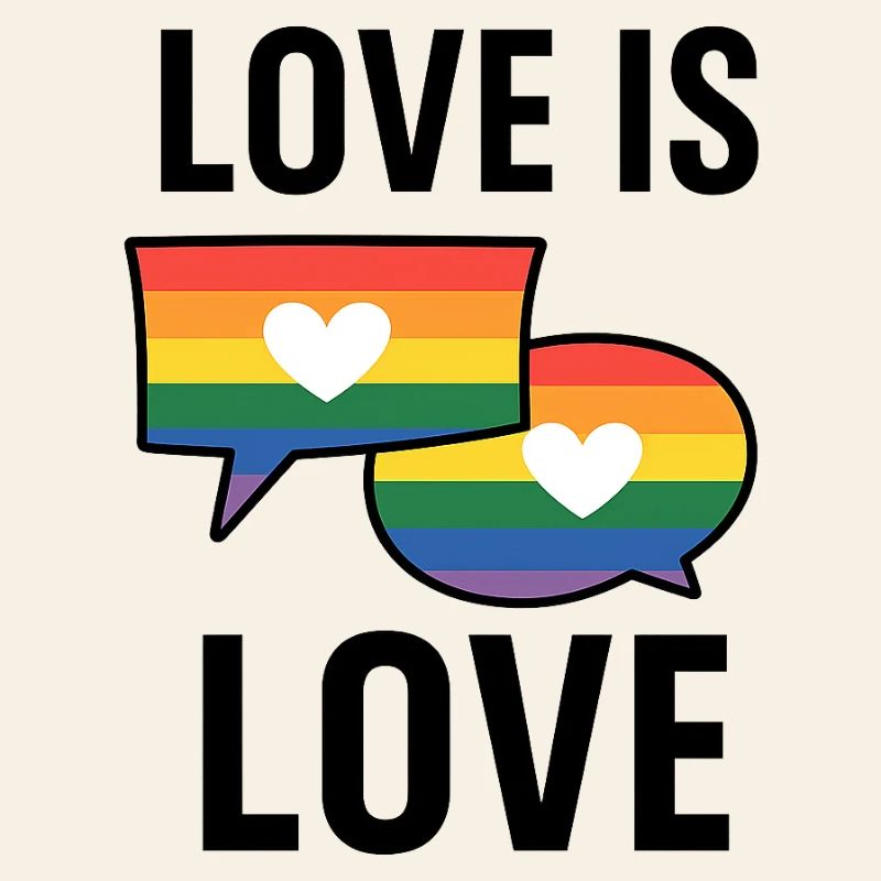Rainbow Love Speech Bubbles