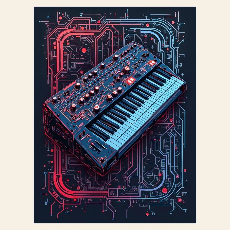 Conception futuriste d’un synthétiseur