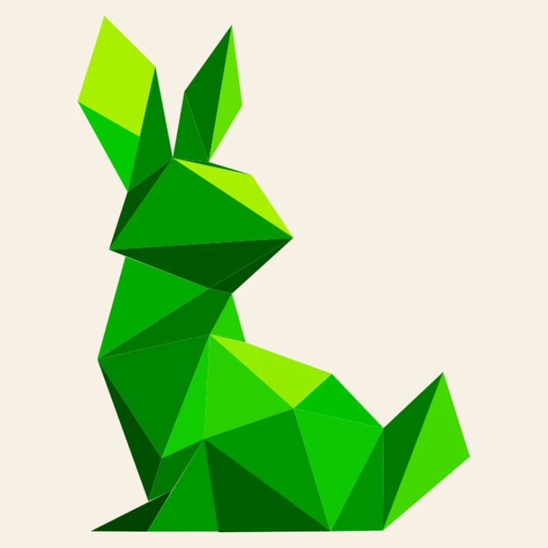 Lapin lowpoly 