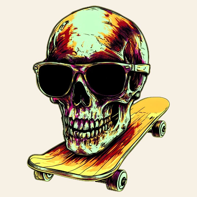 Totenköpfe Skateboard