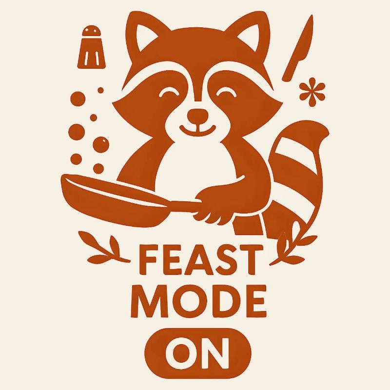Funny raccoon chef's hat design