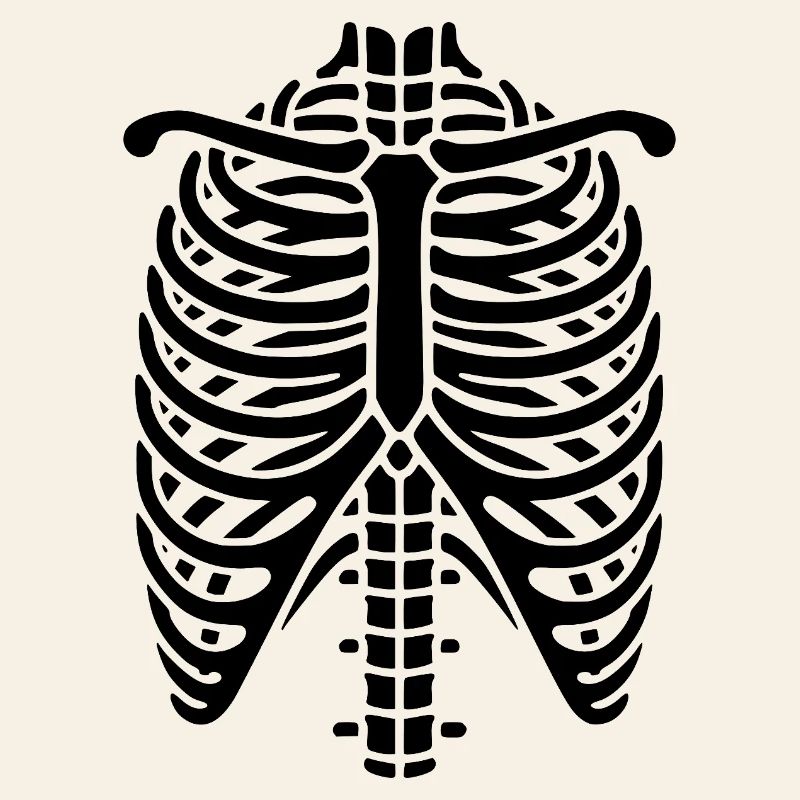 Ribs Rib Cage Skeleton Halloween Bone Tattoo