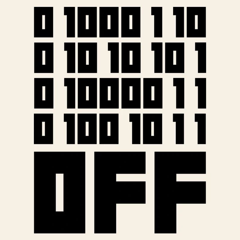 Binary Code F**k OFF – Humour Nerd & Geek Code