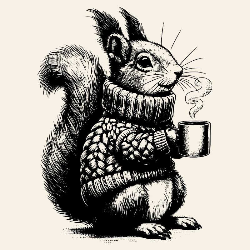 Eichhörnchen mit Tee
