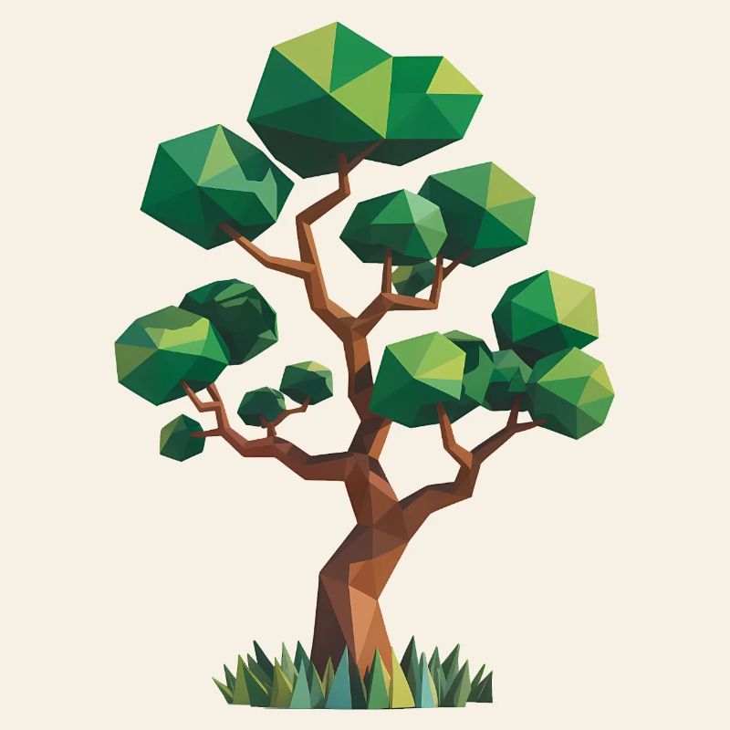 Baum - Cooles Low Poly Logo