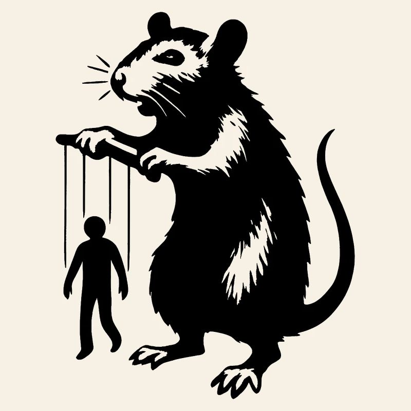 Rat with human puppet
