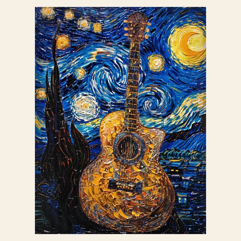 Guitar Van Gogh Starry Night