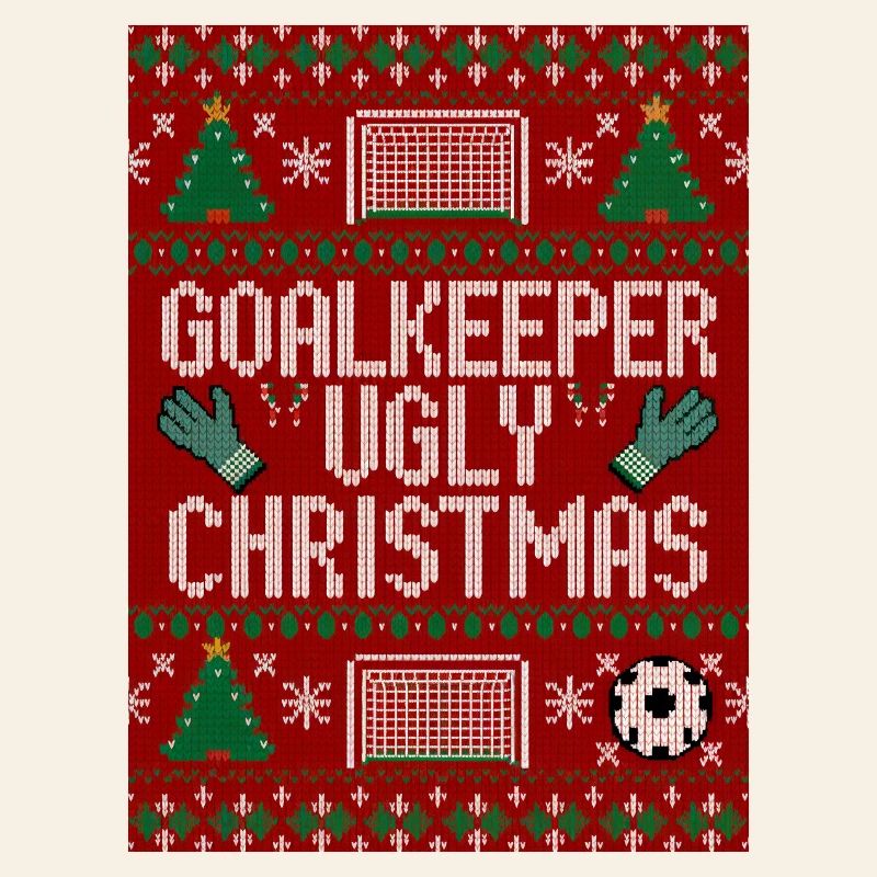 Torwart hässlicher Weihnachtspullover Design