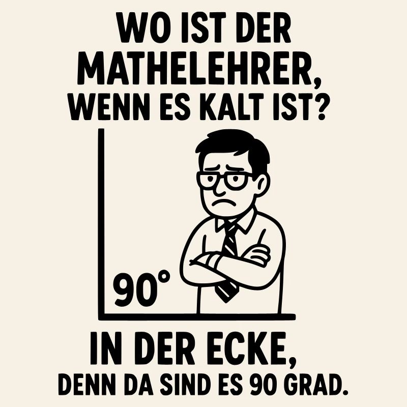 90 Degree Corner Teacher Math Joke