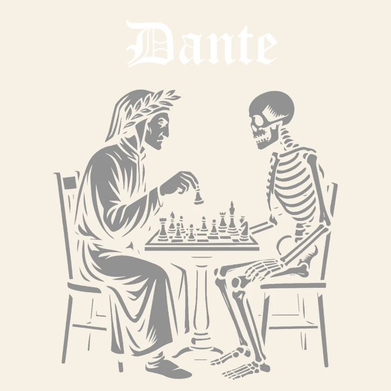 Dante and Skeleton Chess Match