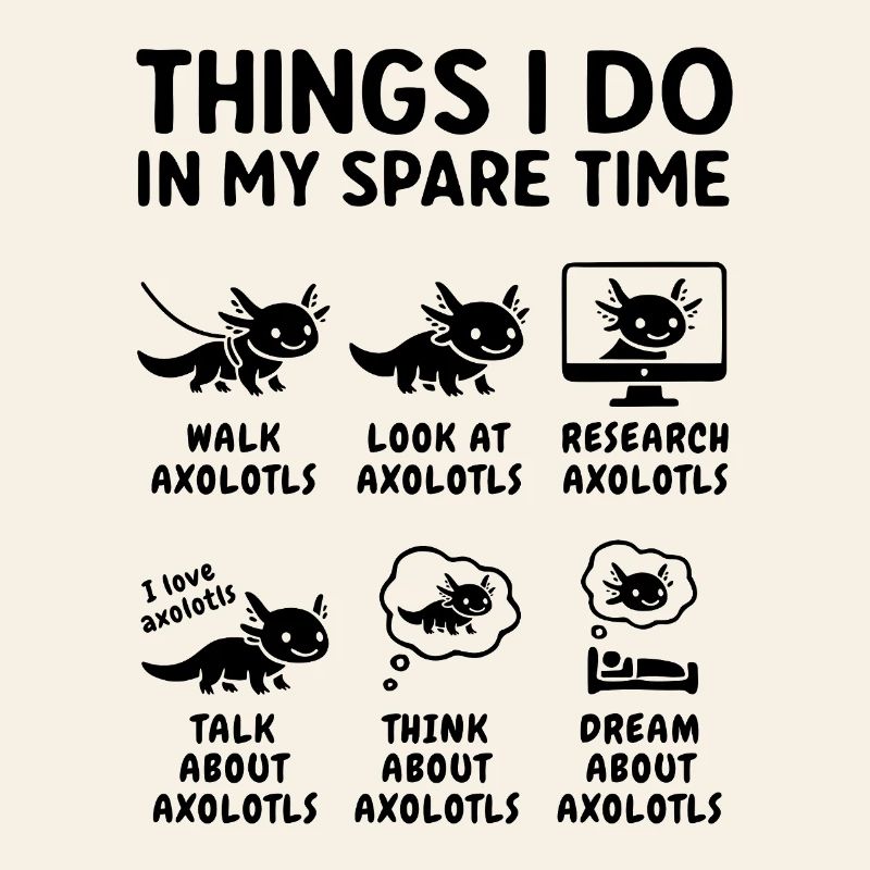 Drôle de passe-temps d’axolotl : temps de loisir