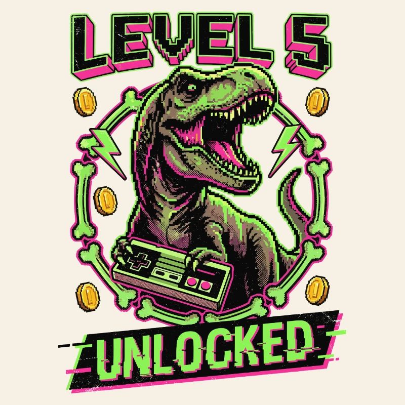 T-Rex débloqué niveau 5