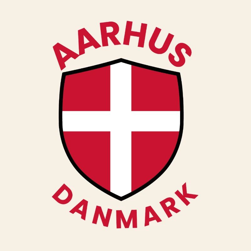 Écu du drapeau du Danemark d’Aarhus