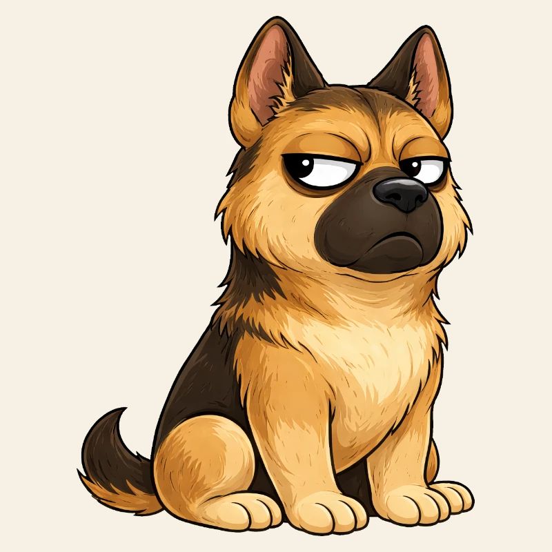 Cool Dog German Shepherd Skeptical
