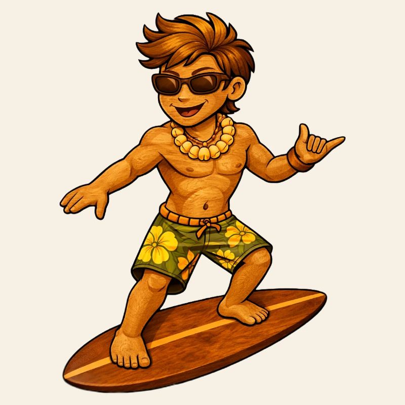 Surfer Hawaii-Stil