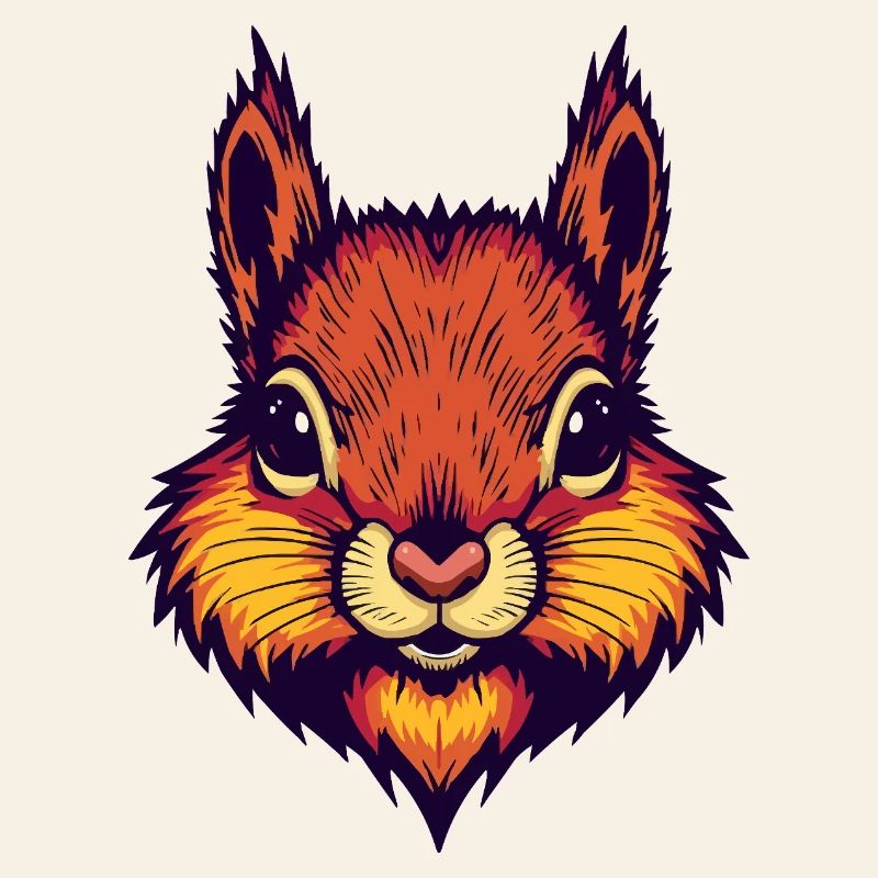 Leuchtend herbstliches Eichhörnchen 