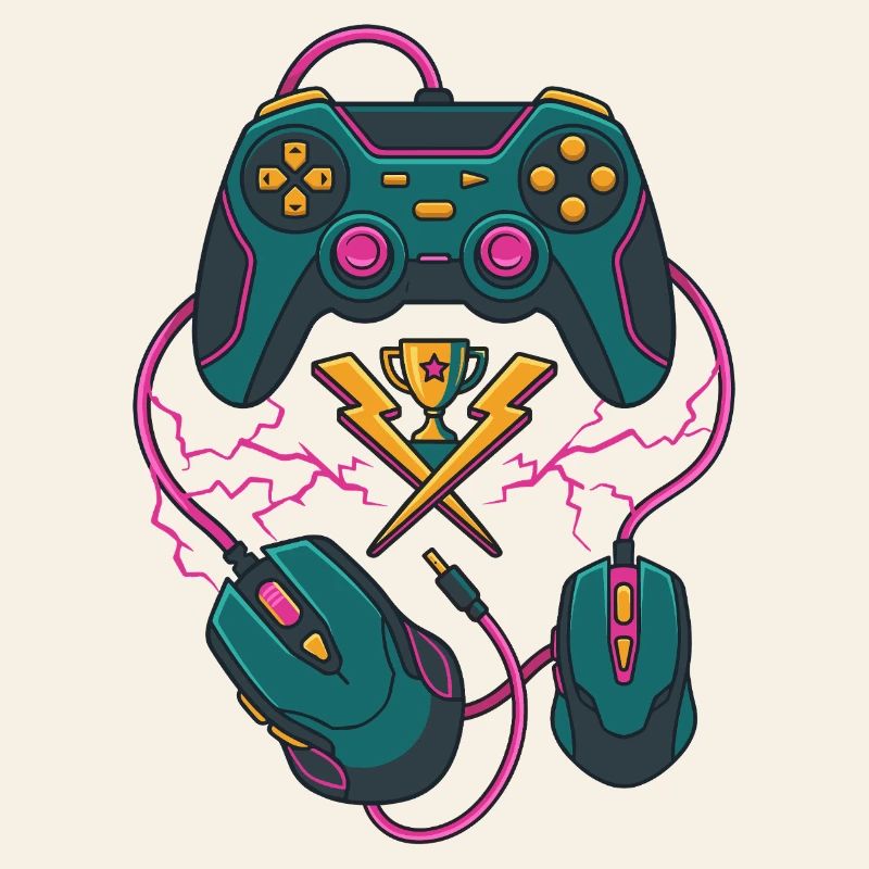 Neon Gaming Trophäe
